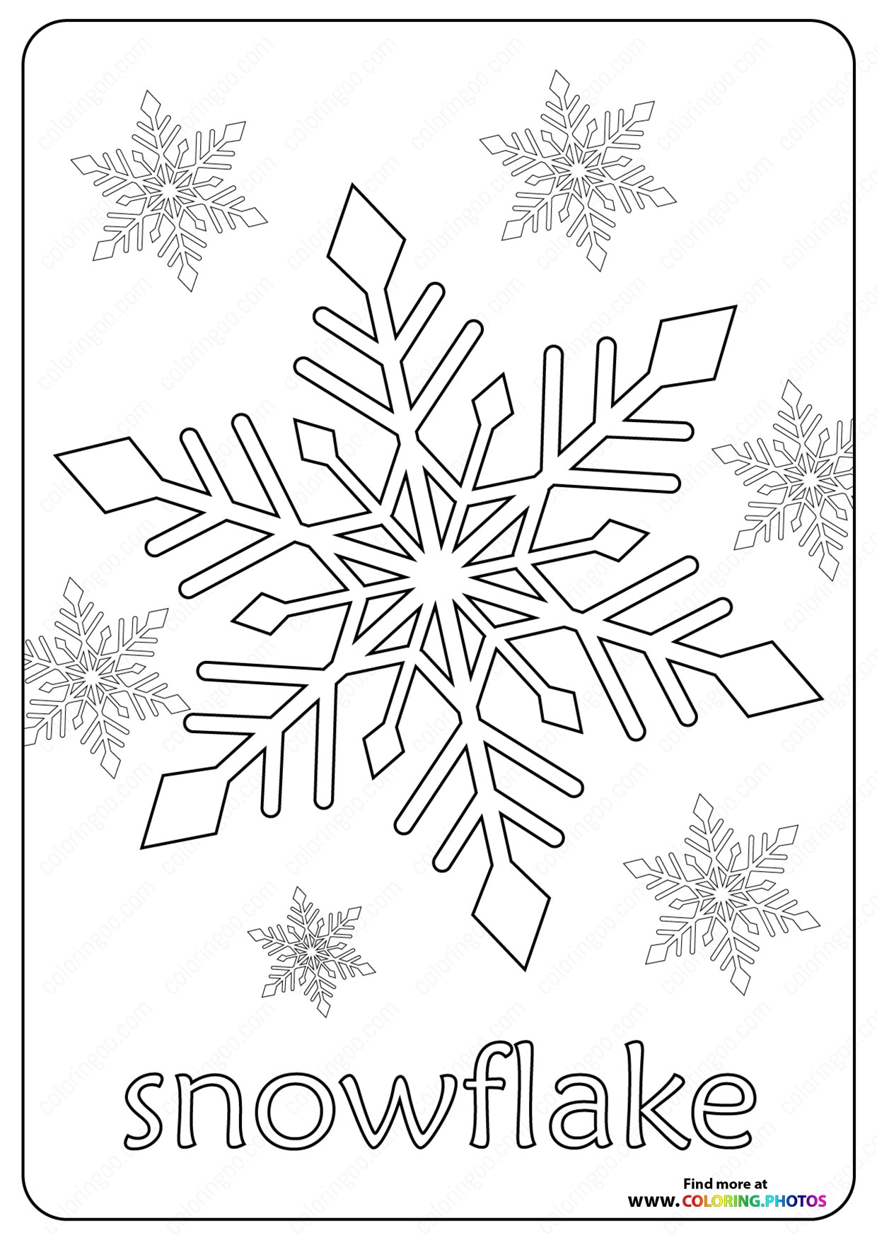 Snowflakes Coloring Pages For Kids Free And Easy Print Or Download