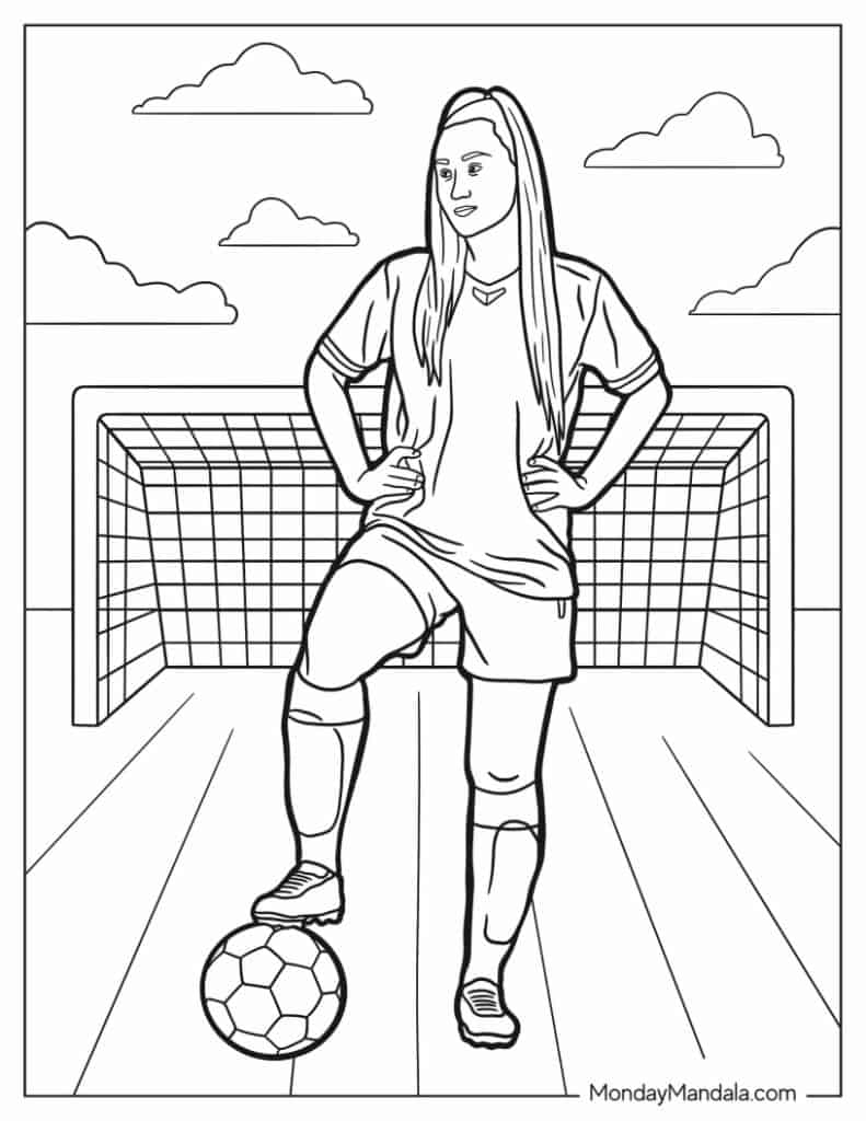 Soccer Coloring Page Free PDF Printables Coloring Home