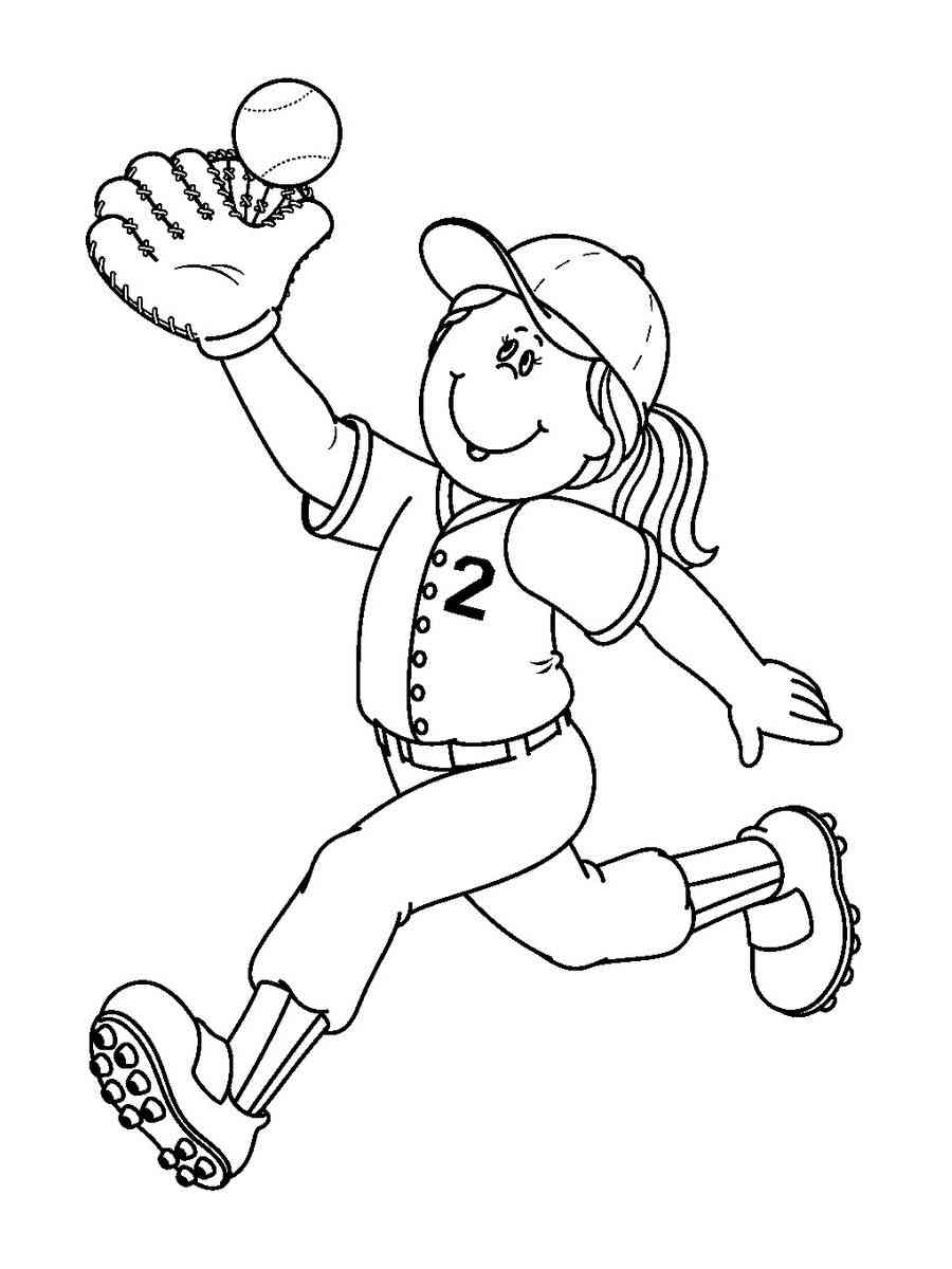 Softball Coloring Pages