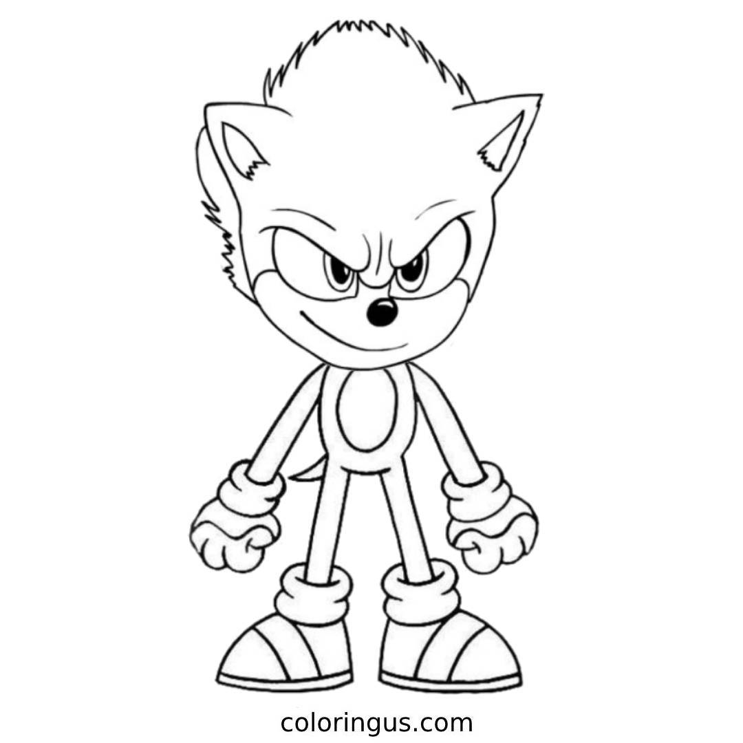 Sonic Coloring Pages Free Printable PDF 
