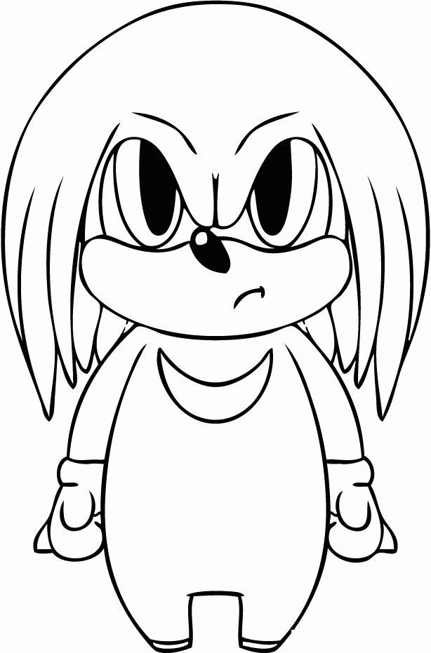 Sonic Coloring Pages Knuckles Coloring Home