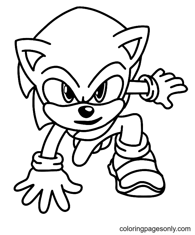 Sonic From Sonic The Hedgehog 2 Movie Coloring Page Free Printable 