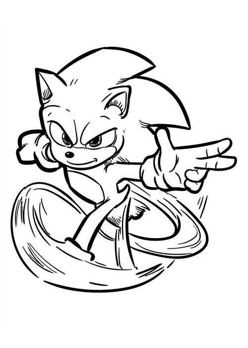 Sonic Hedgehog Coloring Page Coloring Book