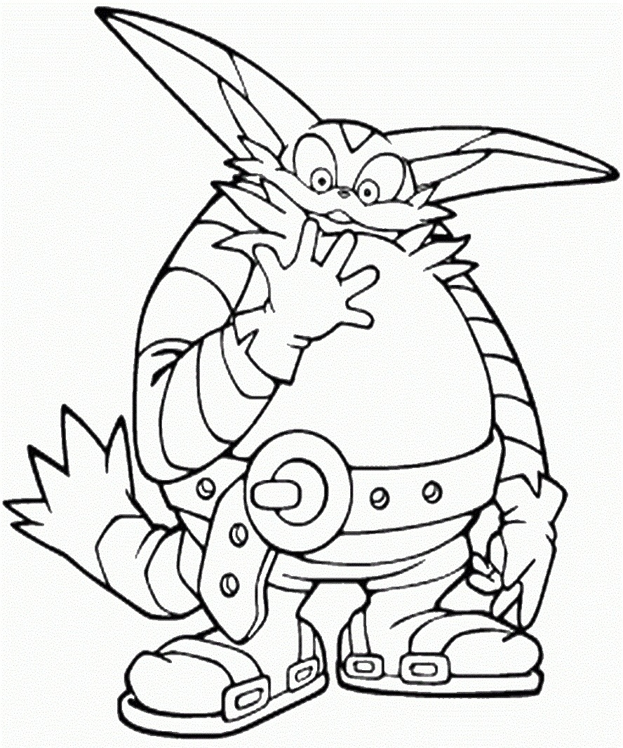Sonic Hedgehog Coloring Sheet
