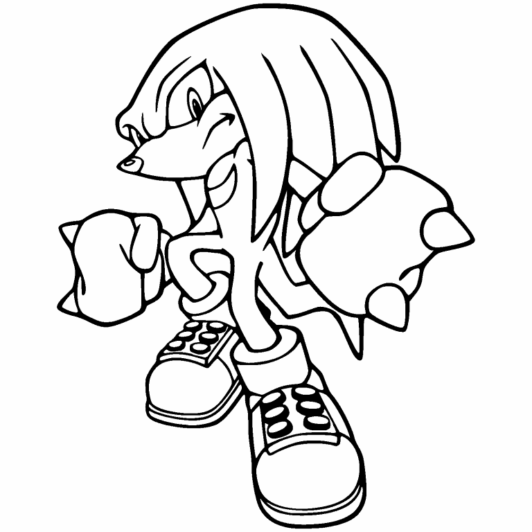 Sonic Knuckles Coloring Pages Coloring Home
