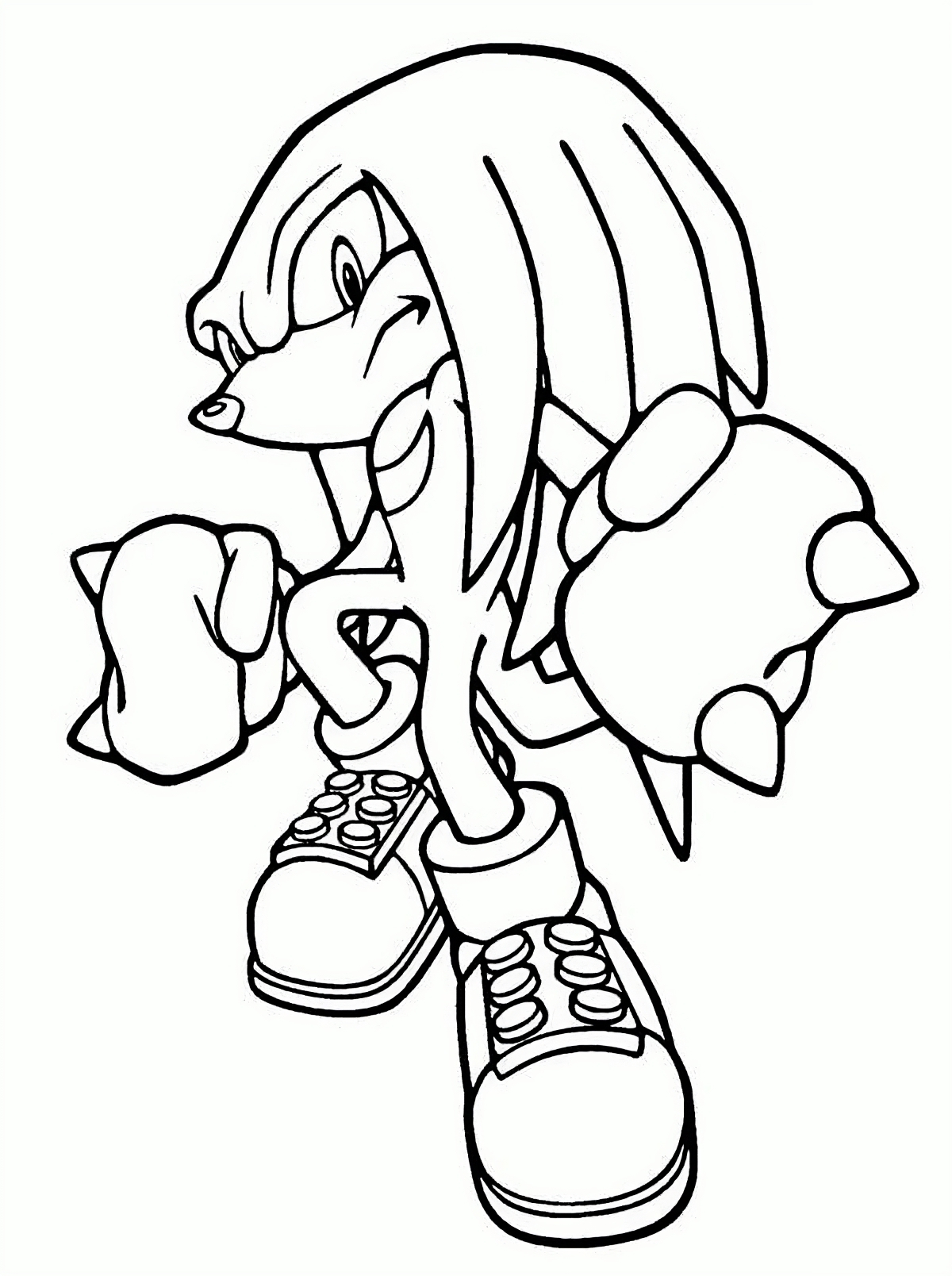 Sonic Knuckles Coloring Pages Coloring Home