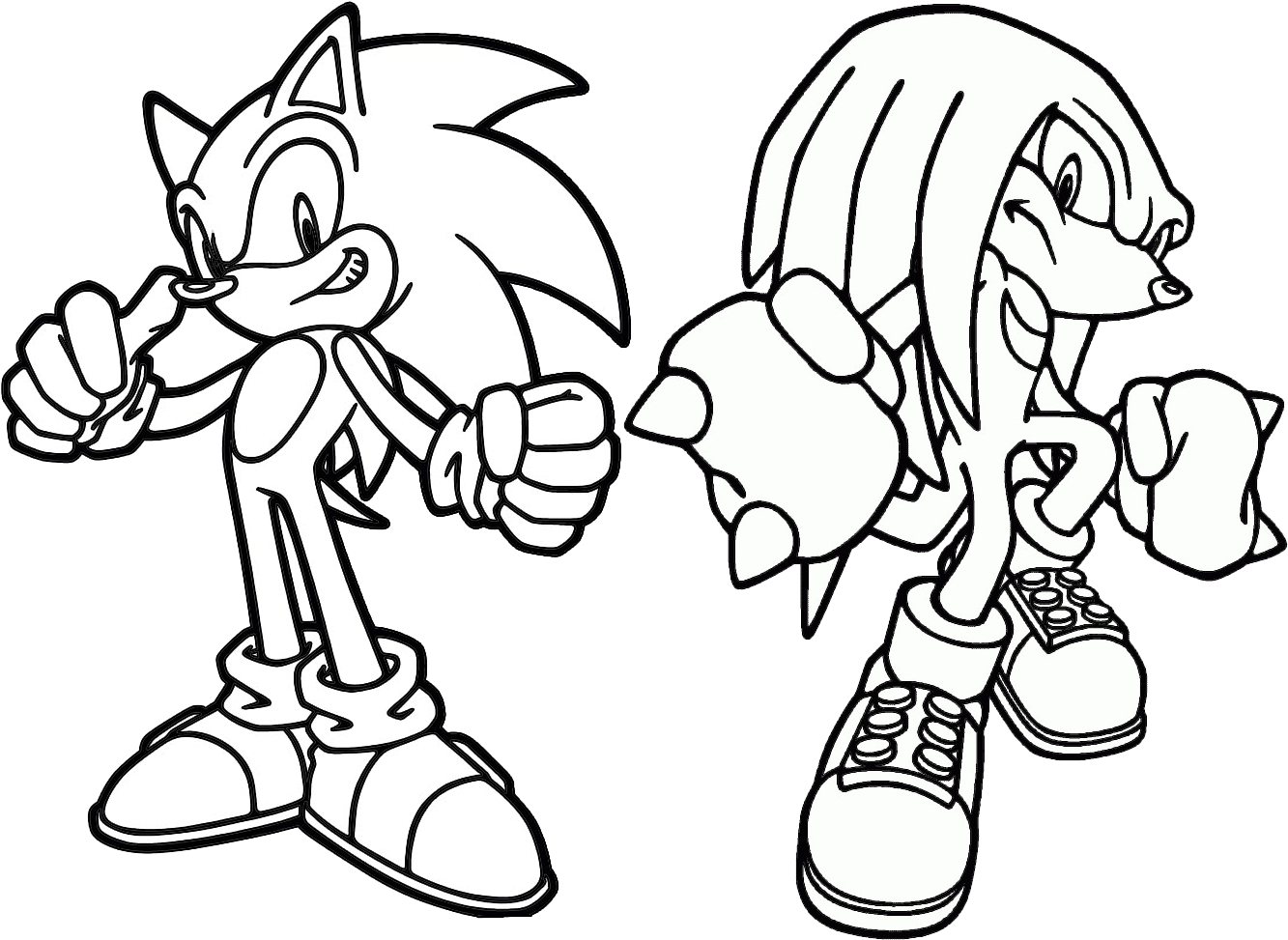 Sonic Knuckles Coloring Pages Coloring Home