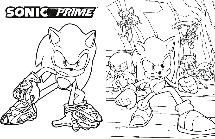 Sonic Prime Coloring Book Coloring Verbnow