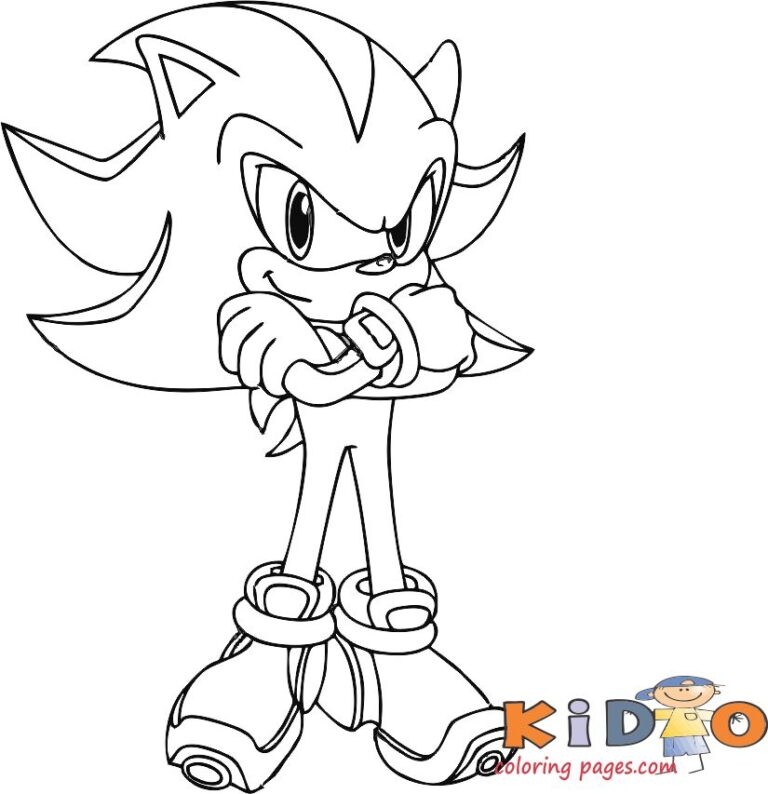 Sonic Shadow Colouring In Pages Kids Free Kids Coloring Pages