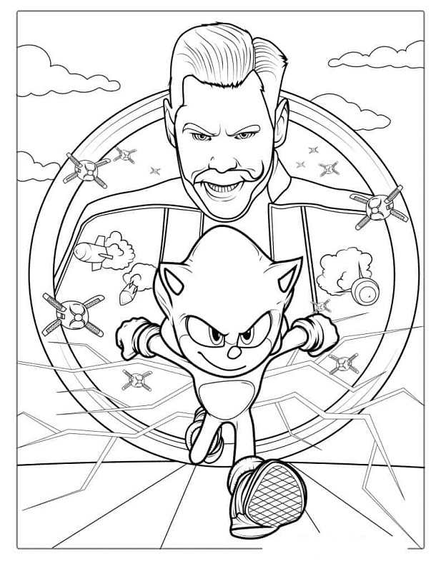 Sonic The Hedgehog Coloring Pages Movie Coloring Book 