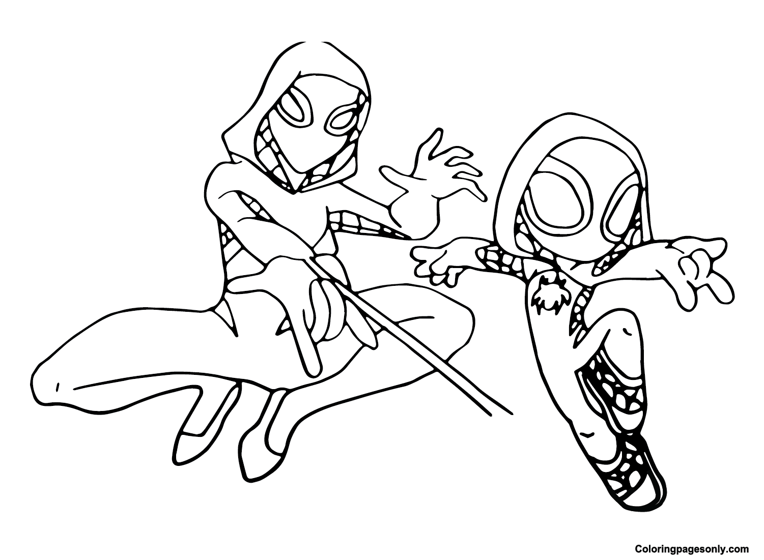 Spider Gwen Coloring Page Free Printable Coloring Pages