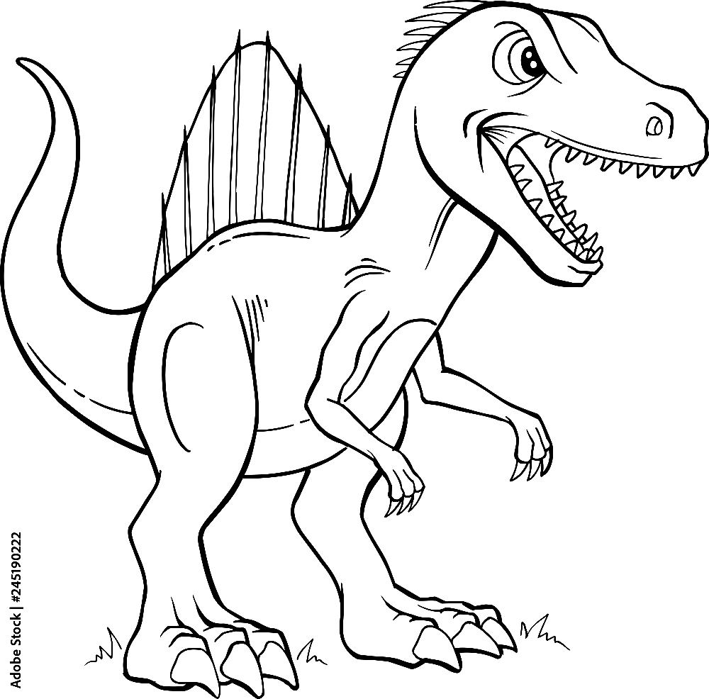 Spinosaurus Dinosaur Coloring Page Free Printable Coloring Pages