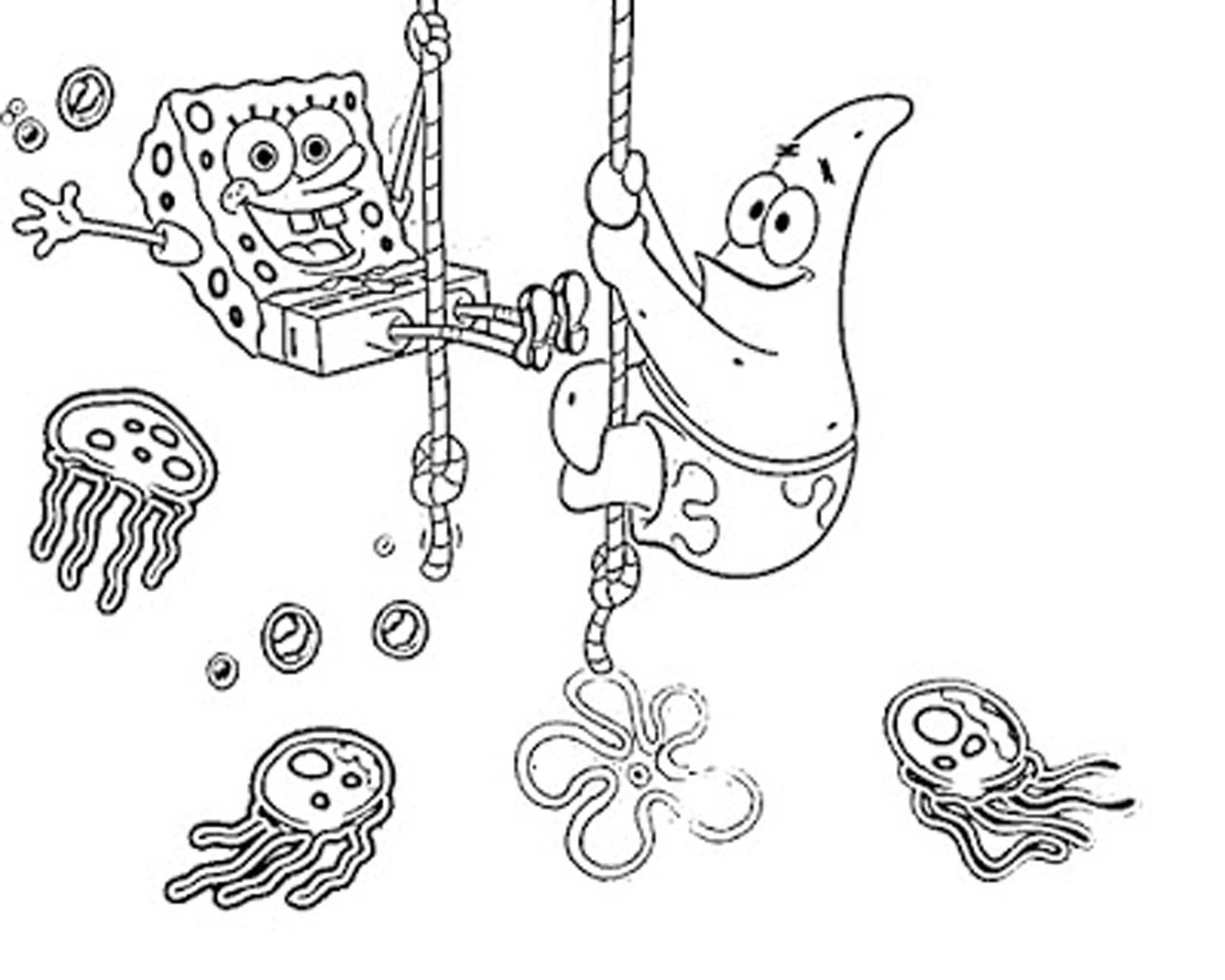 Spongebob Characters Coloring Pages Coloring Home