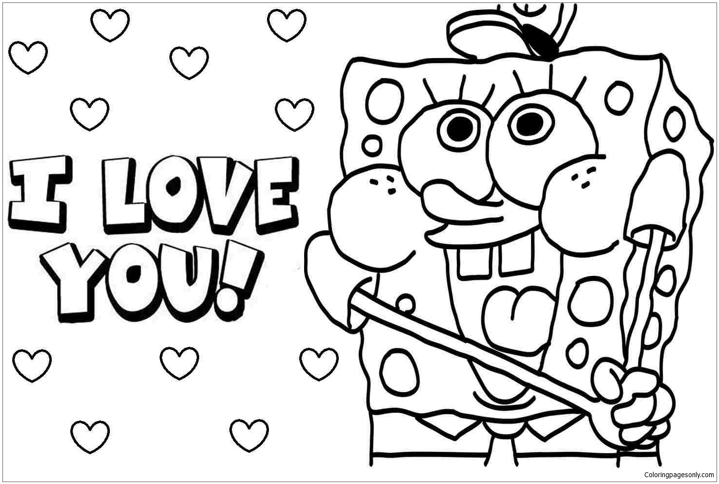 Spongebob Coloring Sheet For Kids Coloring Library Images And Photos 
