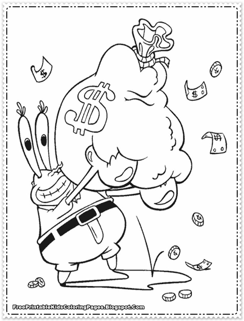 Spongebob Squarepants Coloring Pages AMP Blogger Design