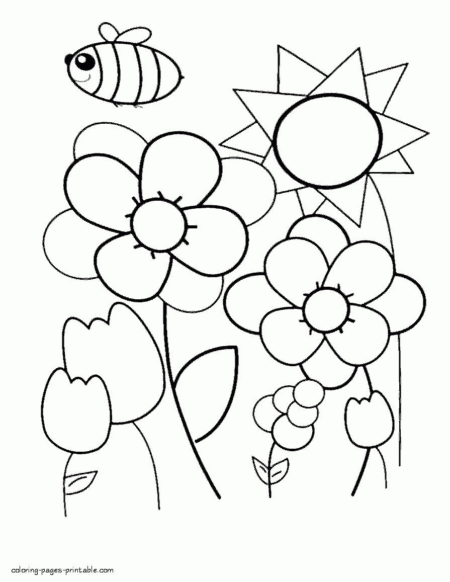 Spring Coloring Sheets For Preschool Coloring Pages