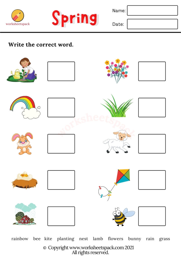 Spring Worksheets PDF Worksheetspack