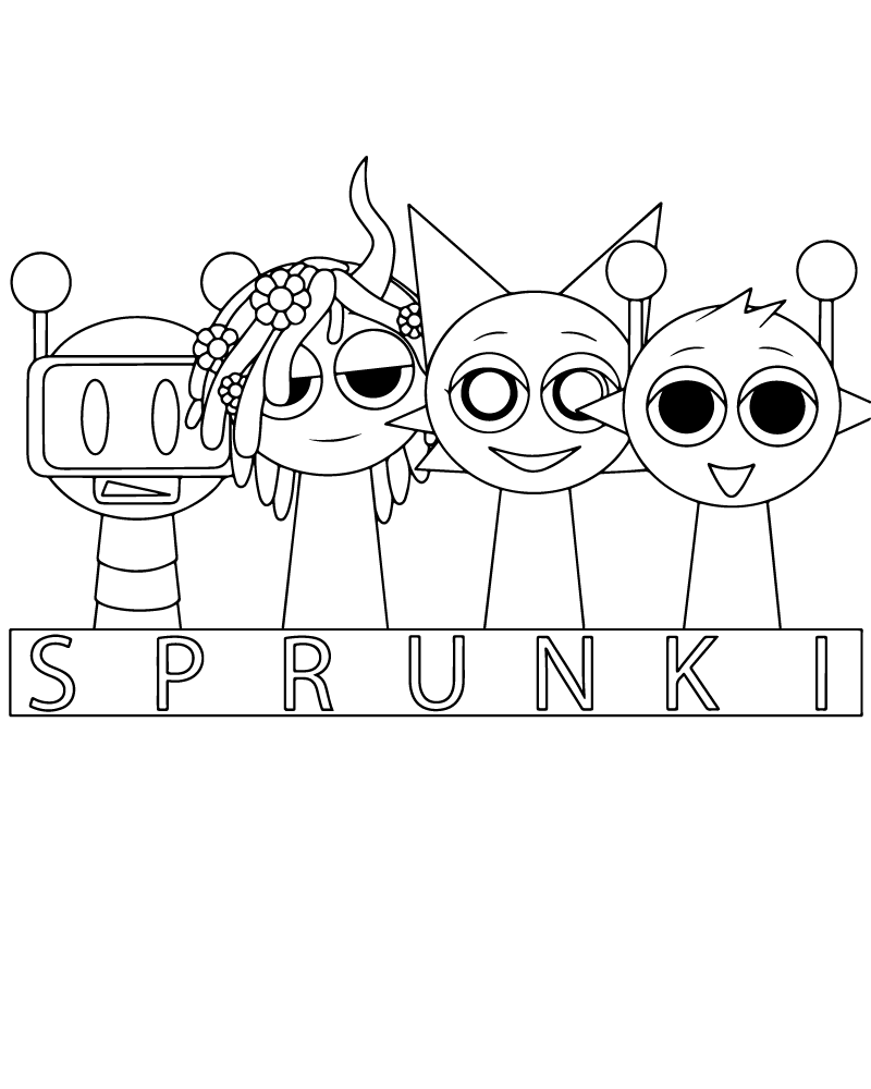 Sprunki Coloring Pages To Print