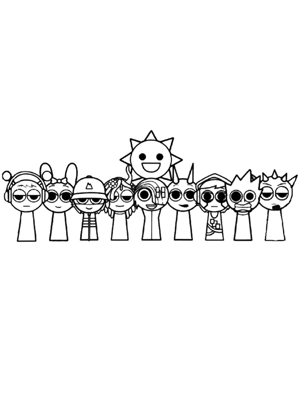 Sprunki Incredibox Coloring Pages SeaColoring