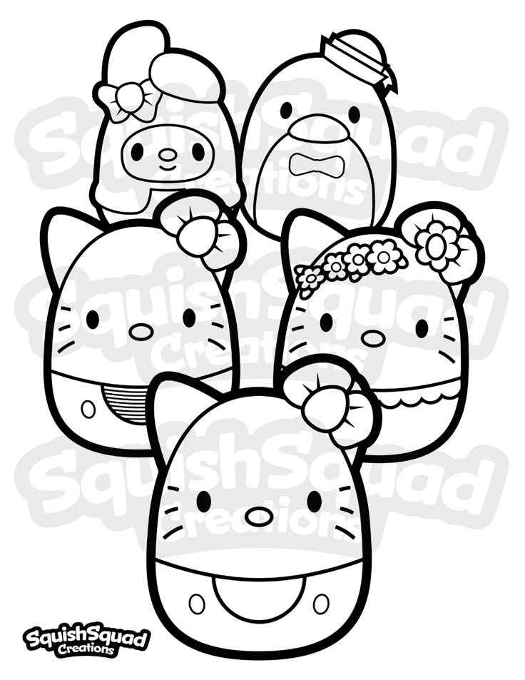 Squishmallow Kitty Coloring Page Printable Squishmallow Coloring Page 