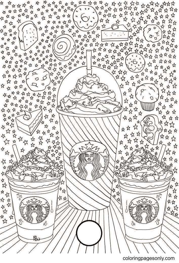 Starbucks Cup Coloring Pages Starbucks Coloring Pages Coloring 