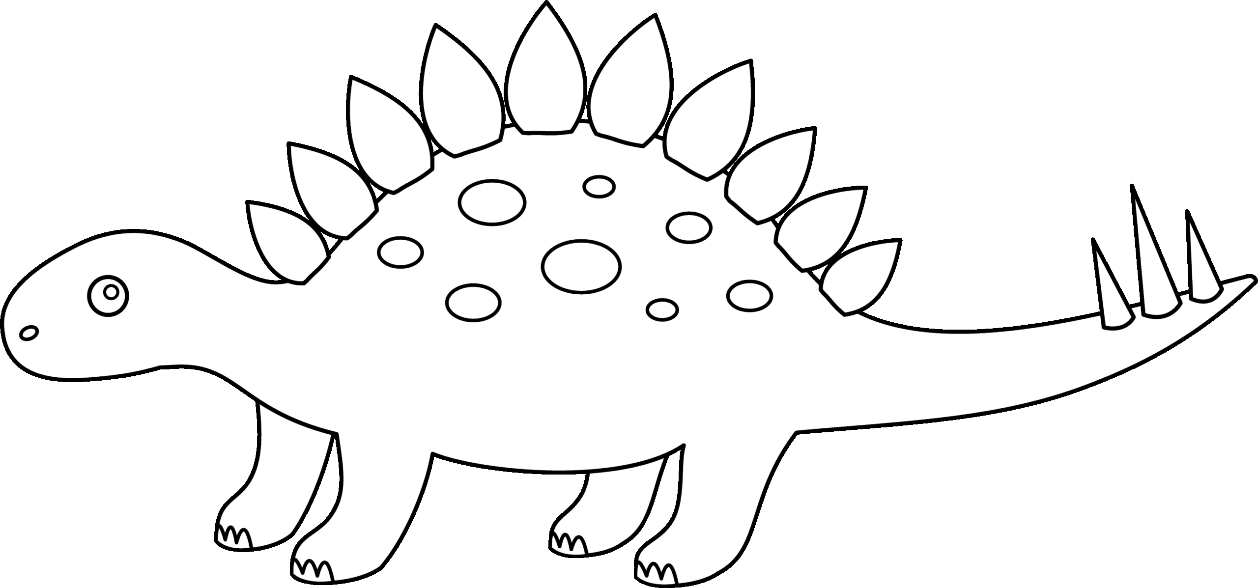 Stegosaurus Coloring Page Free Clip Art