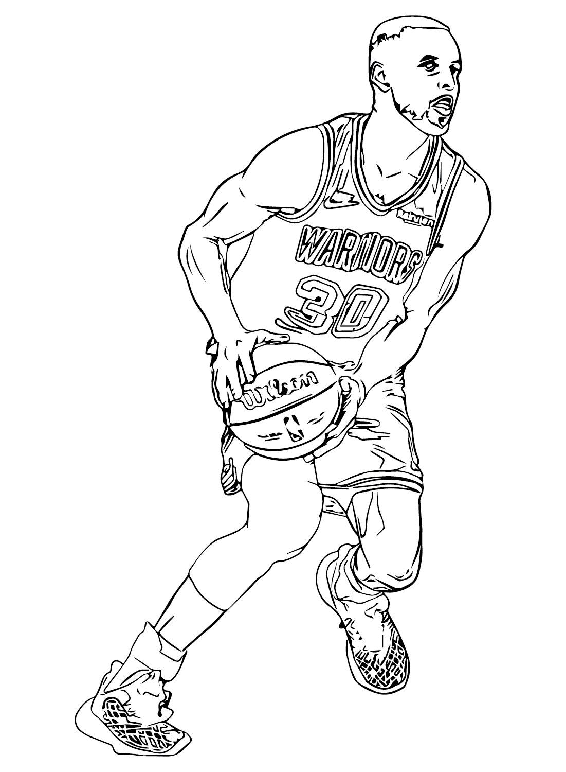 Stephen Curry Play Basketball Coloring Page Curry Coloring Page Page 