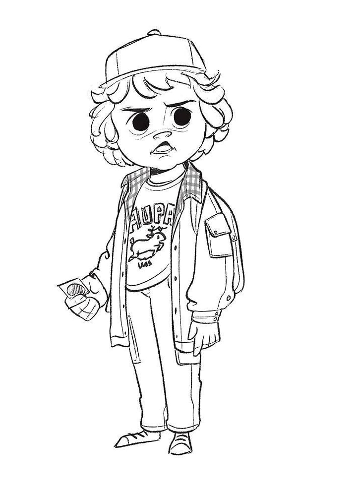 Steve Stranger Things 2 Coloring Page Free Printable Coloring Pages 