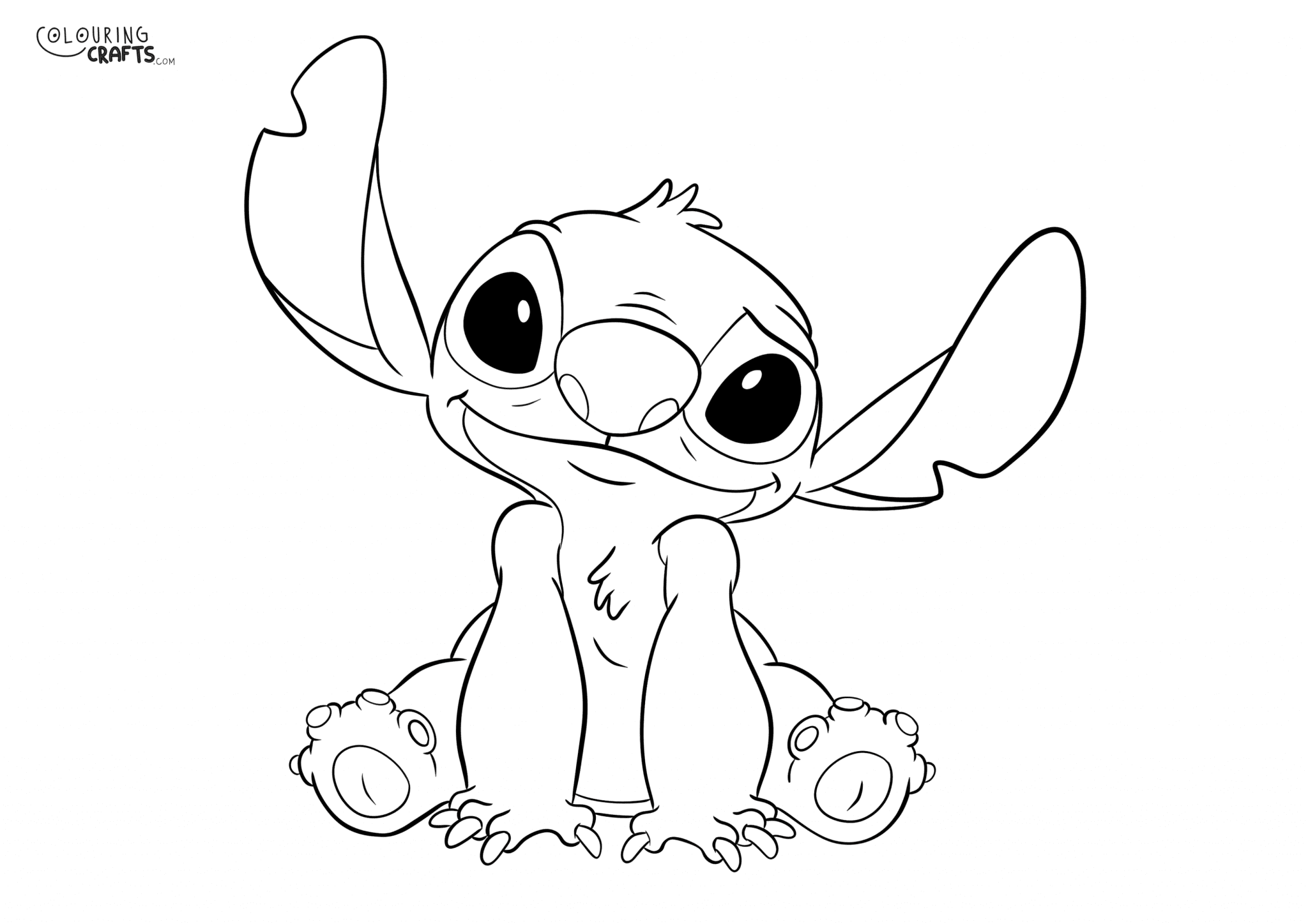 Stitch Colouring Page 1 Colouring Crafts