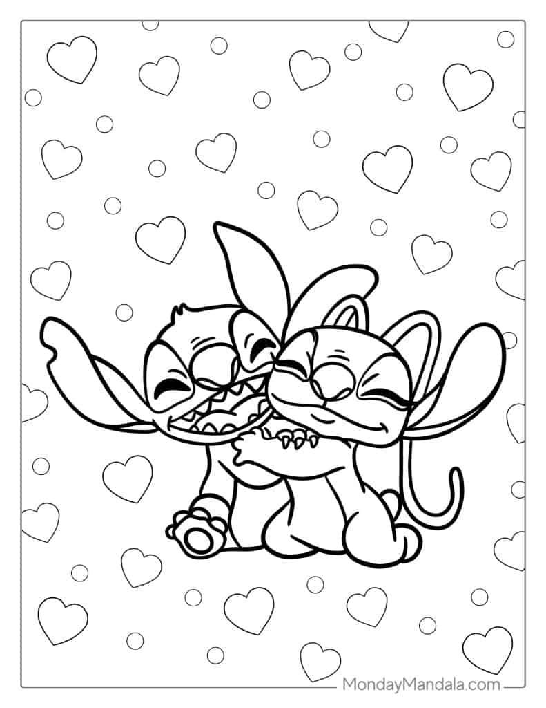 Stitch Girl Coloring Page SimplyColoringPages