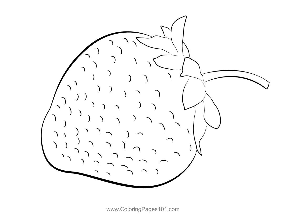 Strawberry Coloring Page For Kids Free Strawberry Printable Coloring