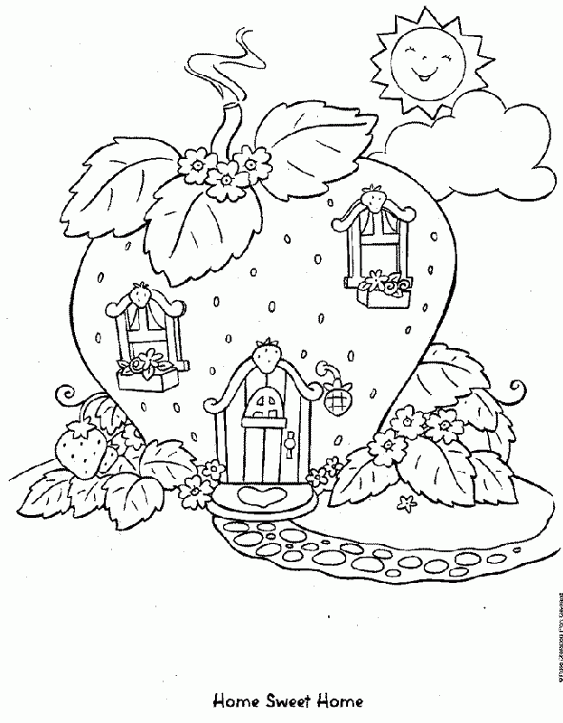 Strawberry Coloring Pages For Kids Coloring Home