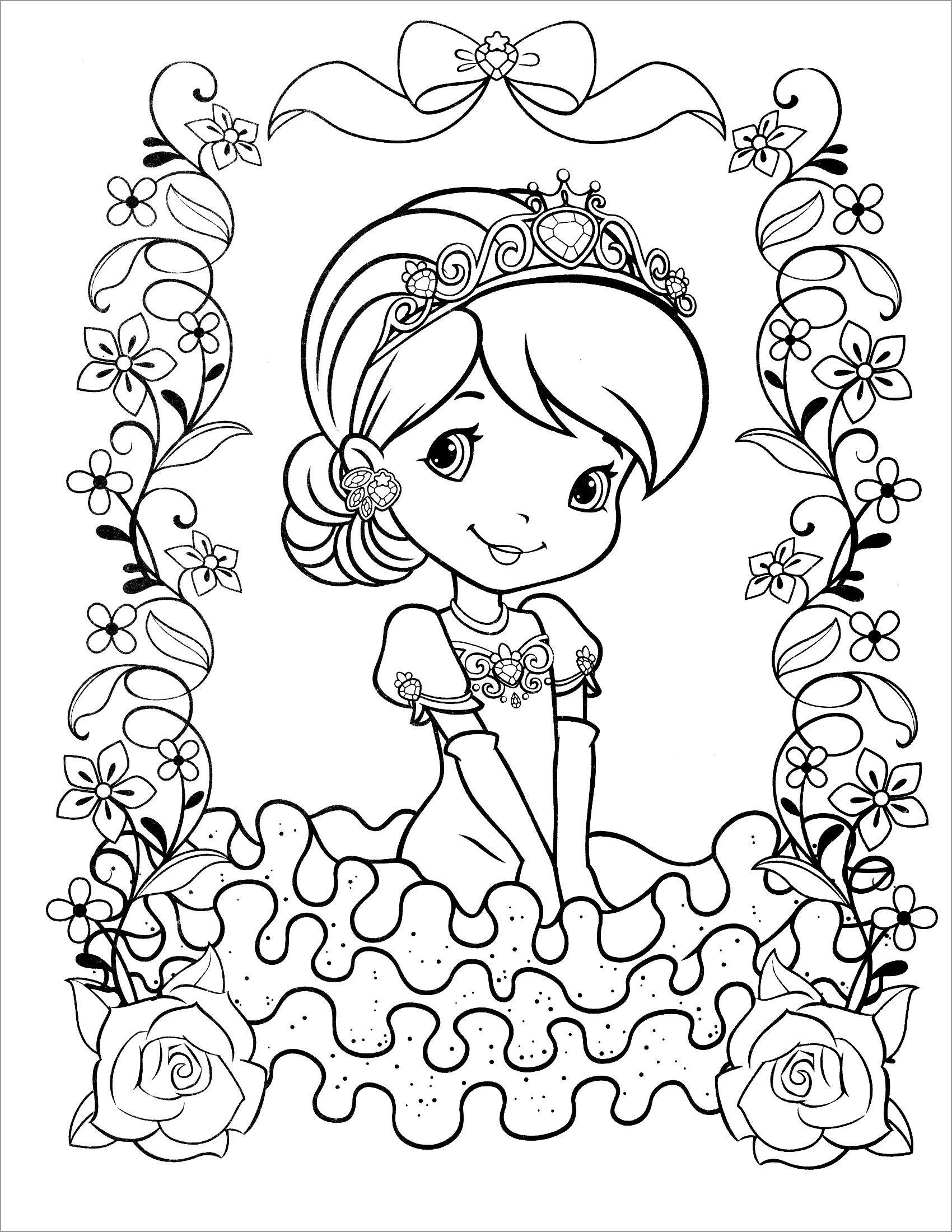 Strawberry Shortcake Coloring Book Pages Free Printable Templates
