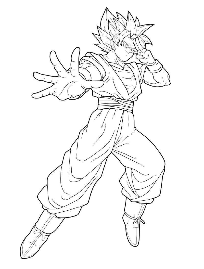 Strong Goku Coloring Page Anime Coloring Pages