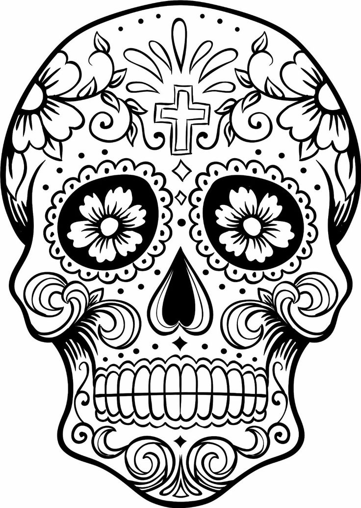 Sugar Skull Coloring Page Coloring Home