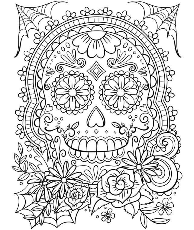 Sugar Skull Coloring Pages Printable Coloring Pages FREE