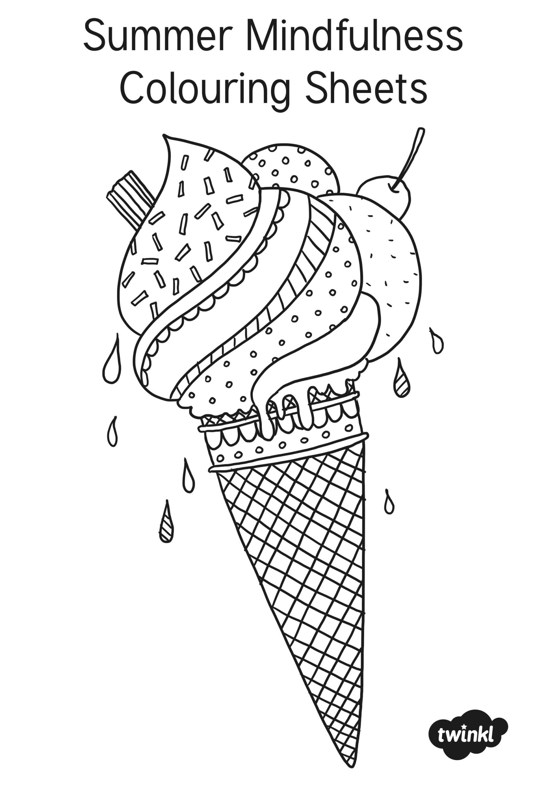 Summer Mindfulness Colouring Sheets Colouring Pictures For Kids