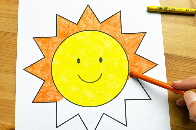 Sun Coloring Pages Learny Kids