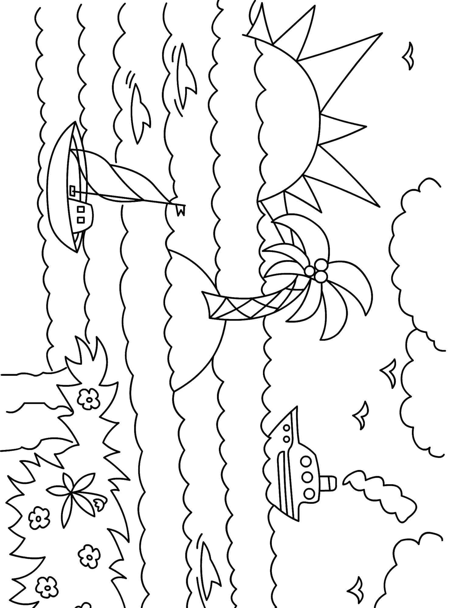 Sunset Coloring Pages