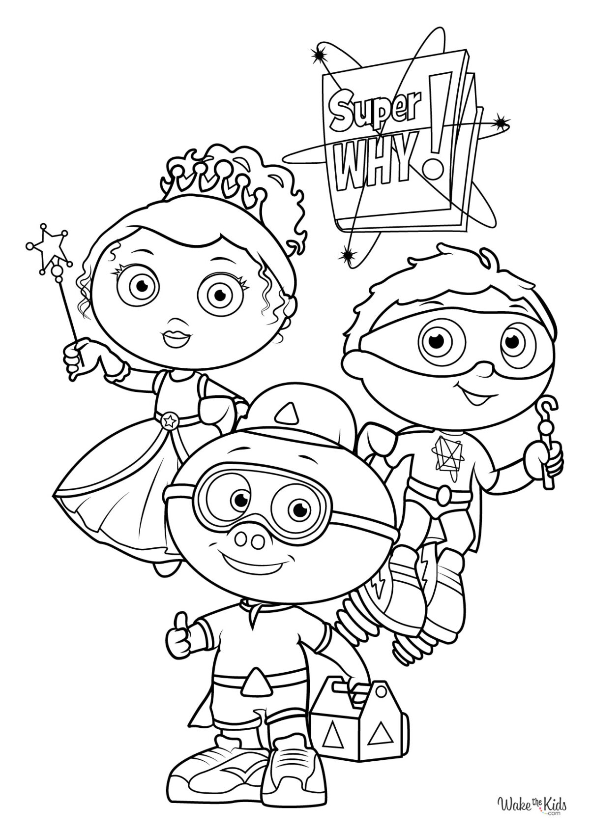 Super Why Coloring Pages Free Printable PDFs WakeTheKids