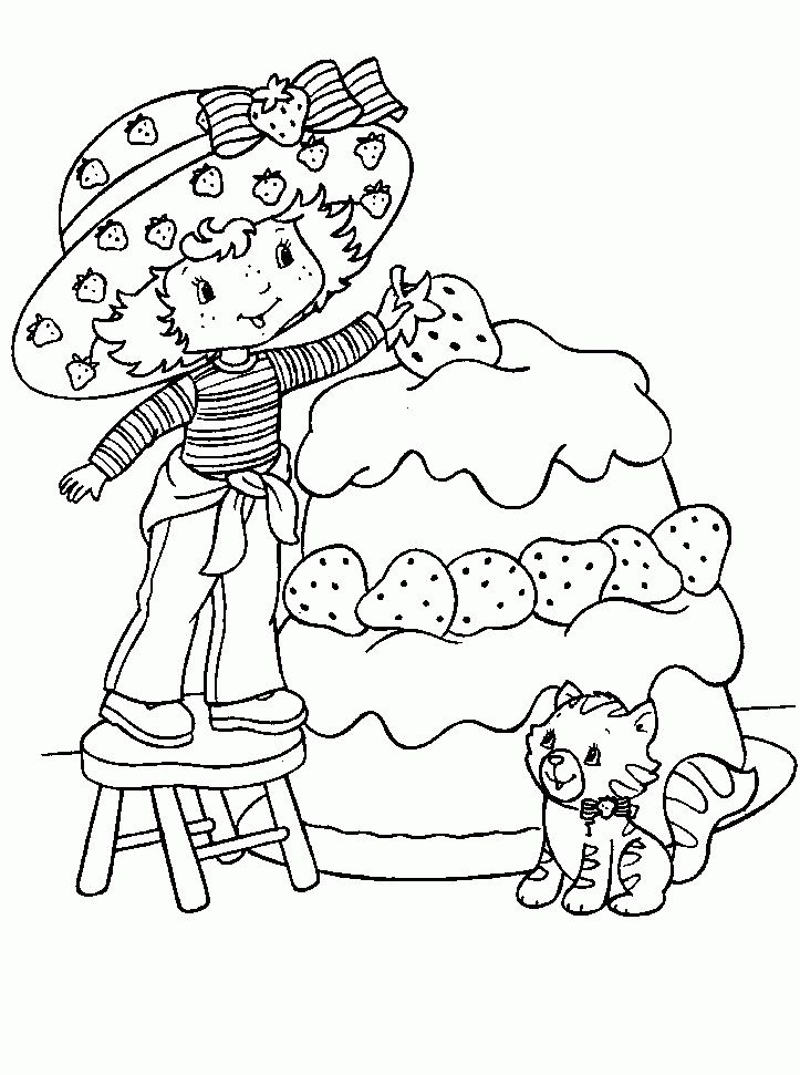 Sweeten Your Coloring Time With Strawberry Shortcake Coloring Book Pages