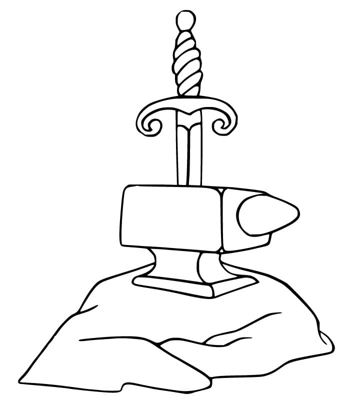 Sword In The Stone Coloring Page Free Printable Coloring Pages For Kids