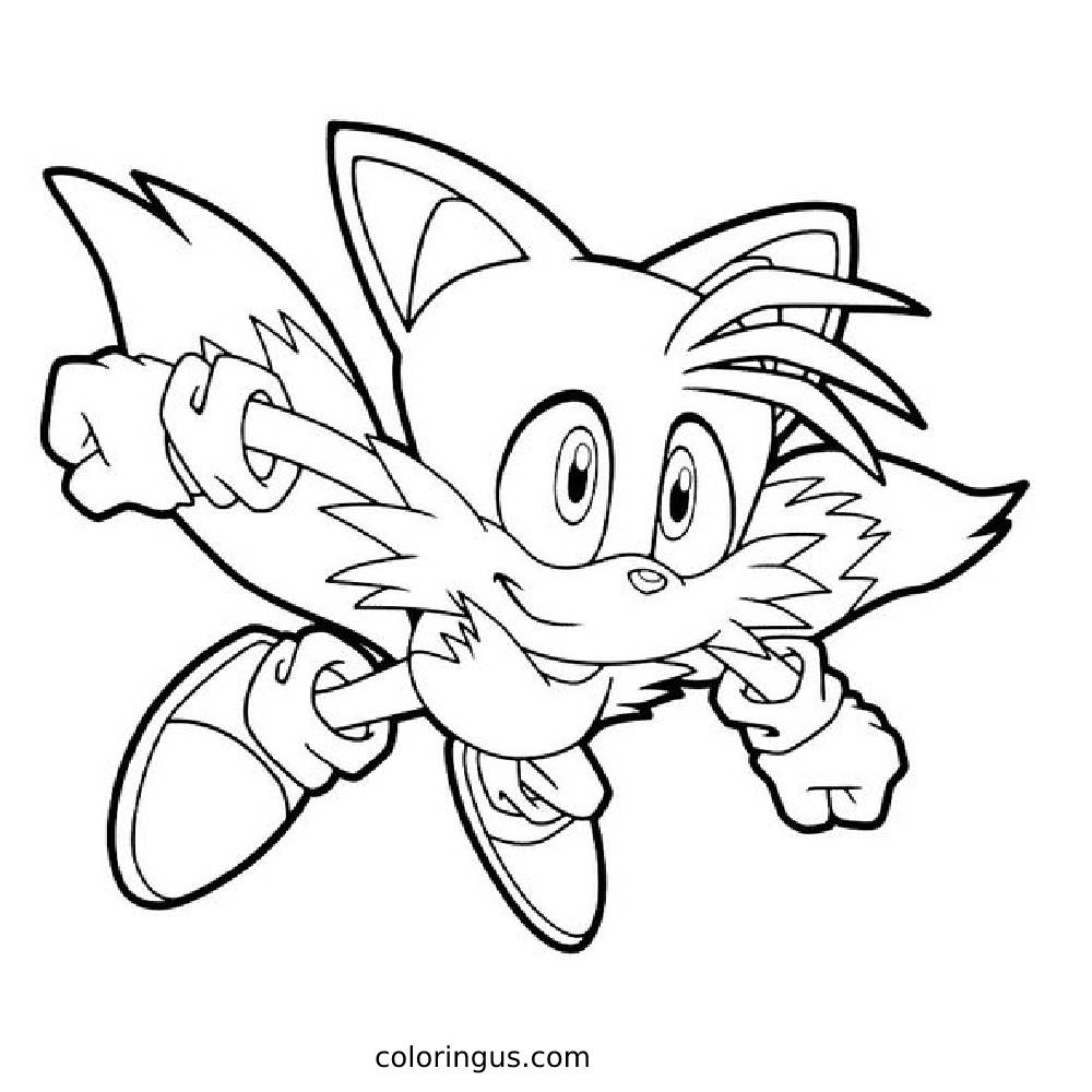 Tails Exe Coloring Page Coloringus