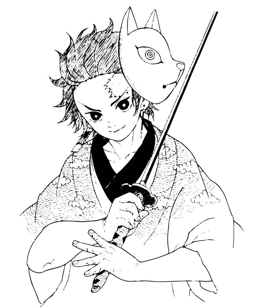 Tanjiro Kamado Demon Slayer Coloring Page Anime Coloring Pages