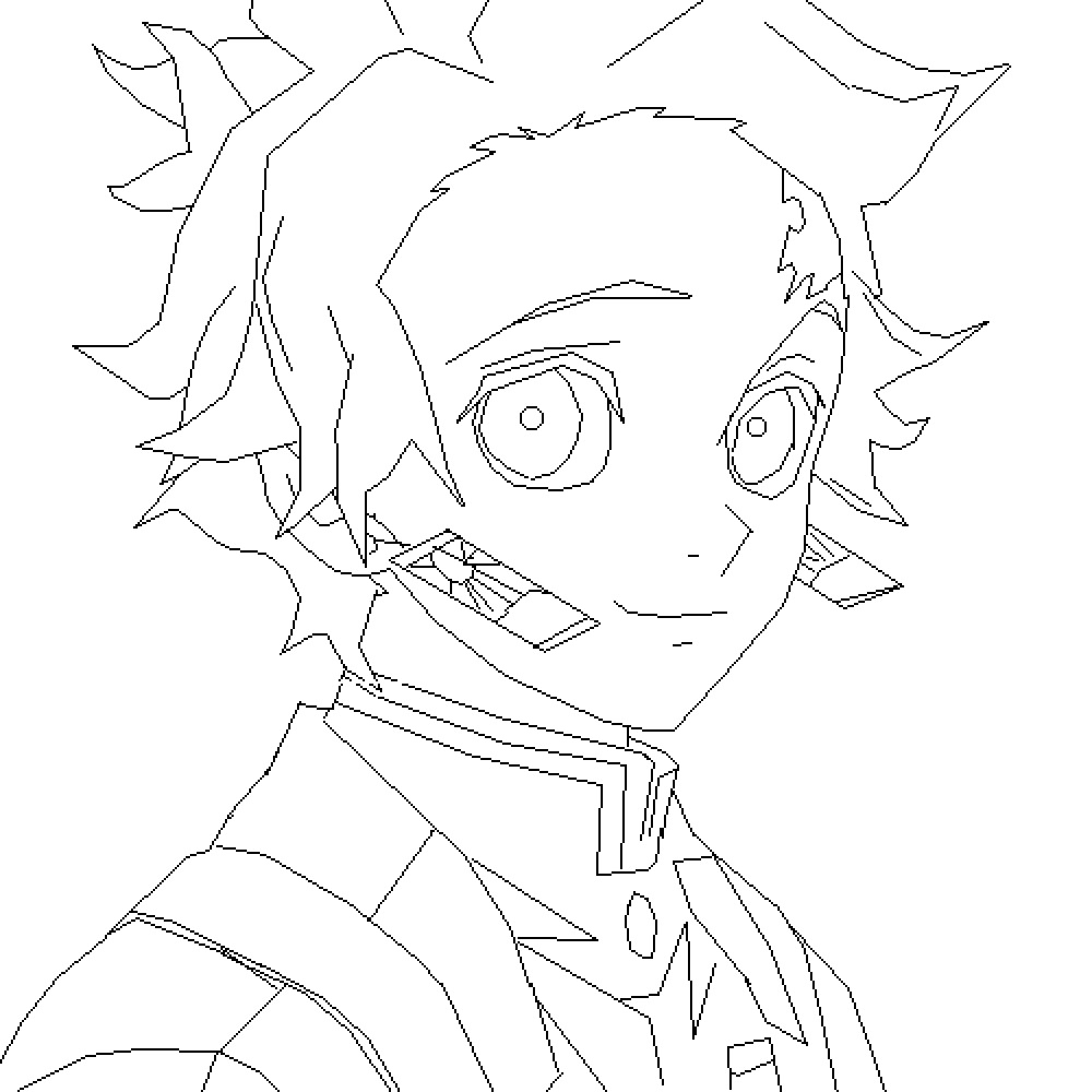 Tanjiro Smiling Coloring Page Free Printable Coloring Pages
