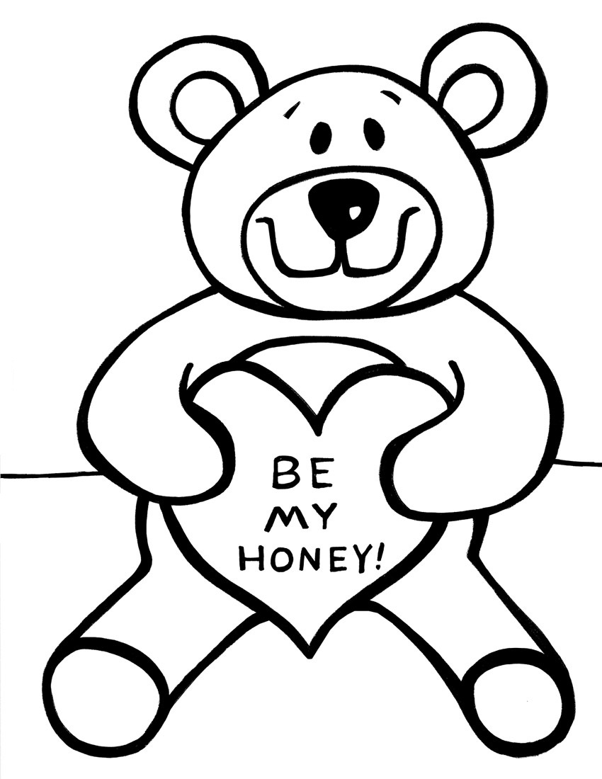 Teddy Bear Coloring Sheets Free Printable Coloring Pages