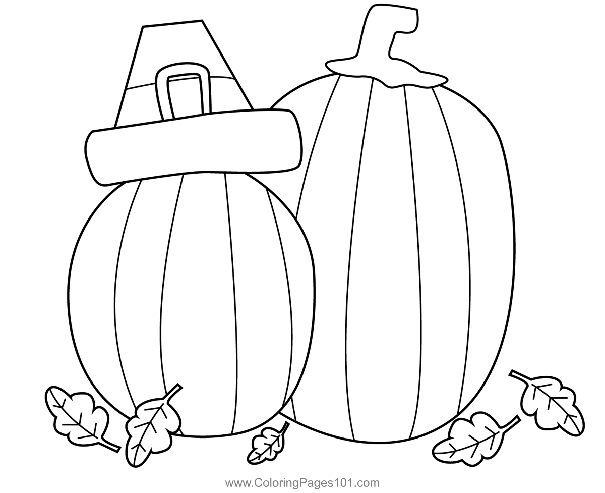 Thanksgiving Pumpkin Coloring Page For Kids Free Thanksgiving Day 