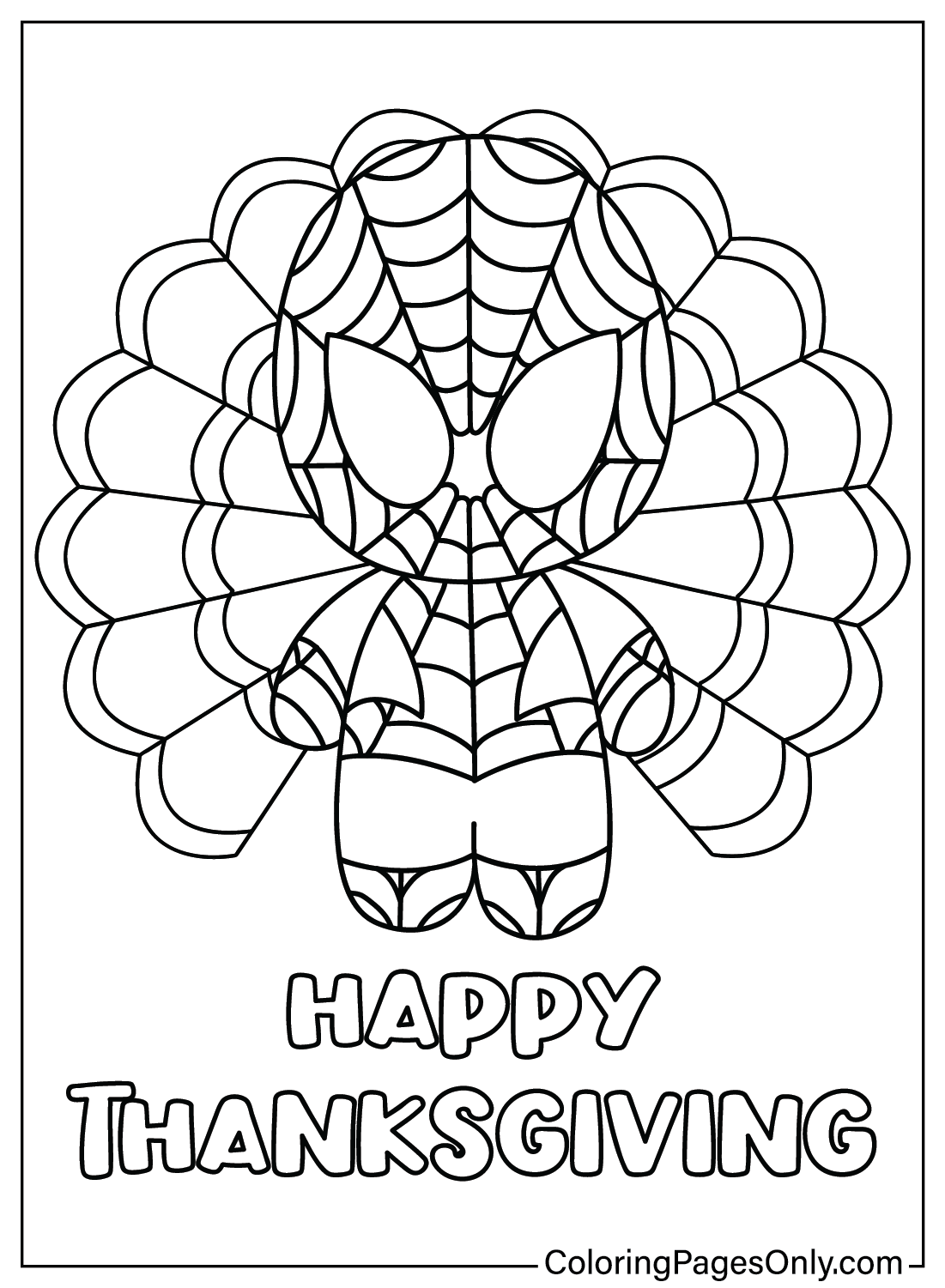 Thanksgiving Spider Man Coloring Page Free Printable Coloring Pages