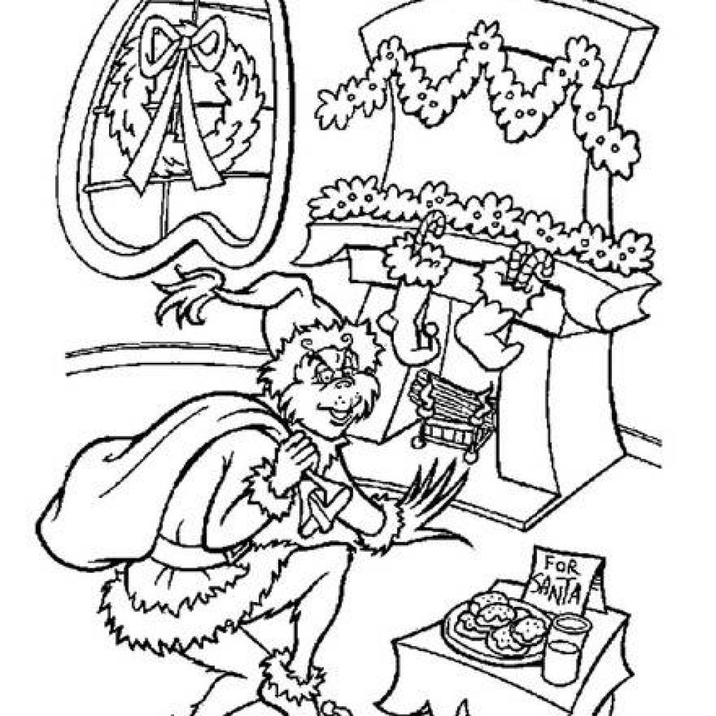 The Grinch Coloring Page Coloring Home