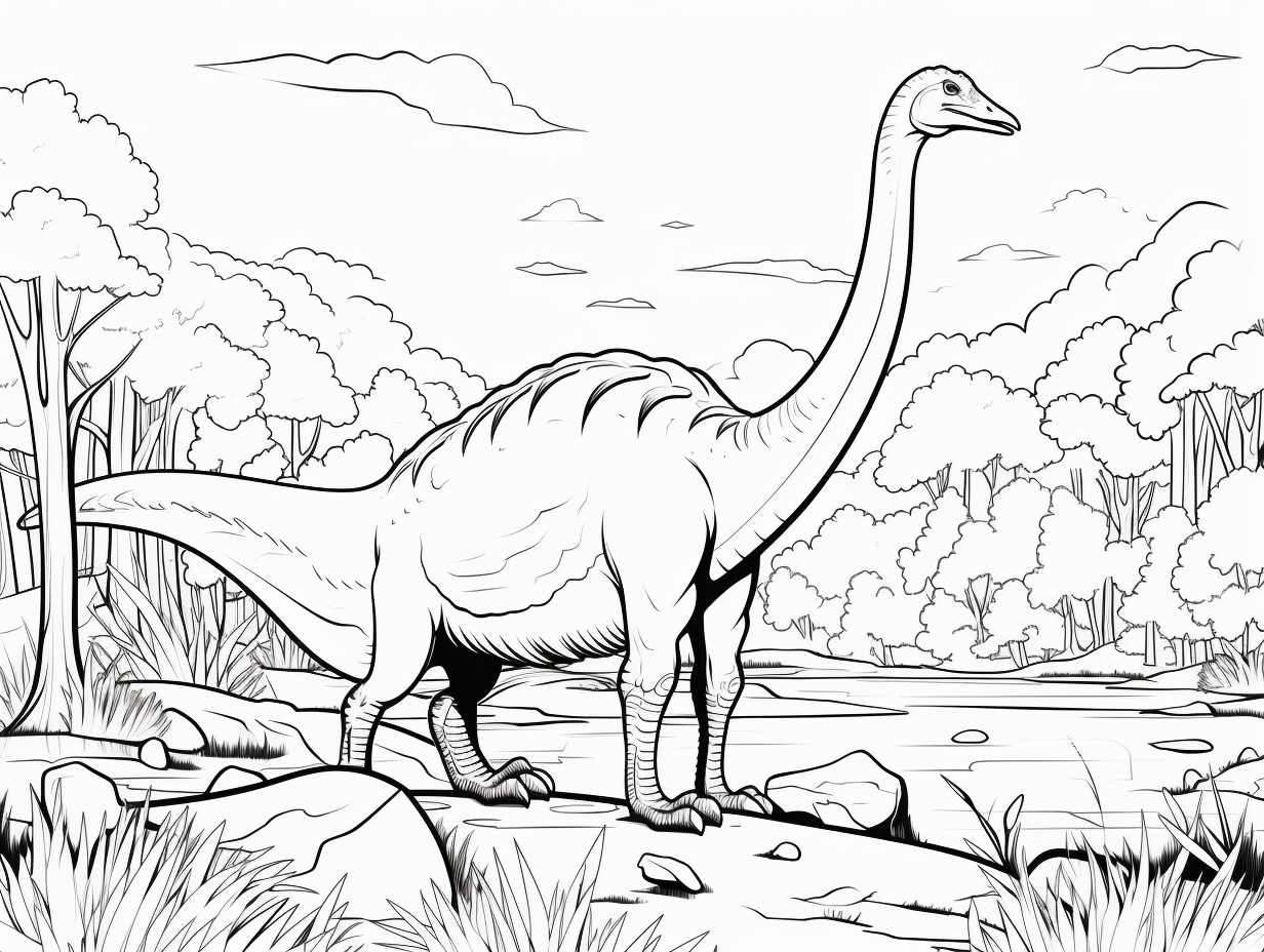 Therizinosaurus Coloring Challenge Coloring Page